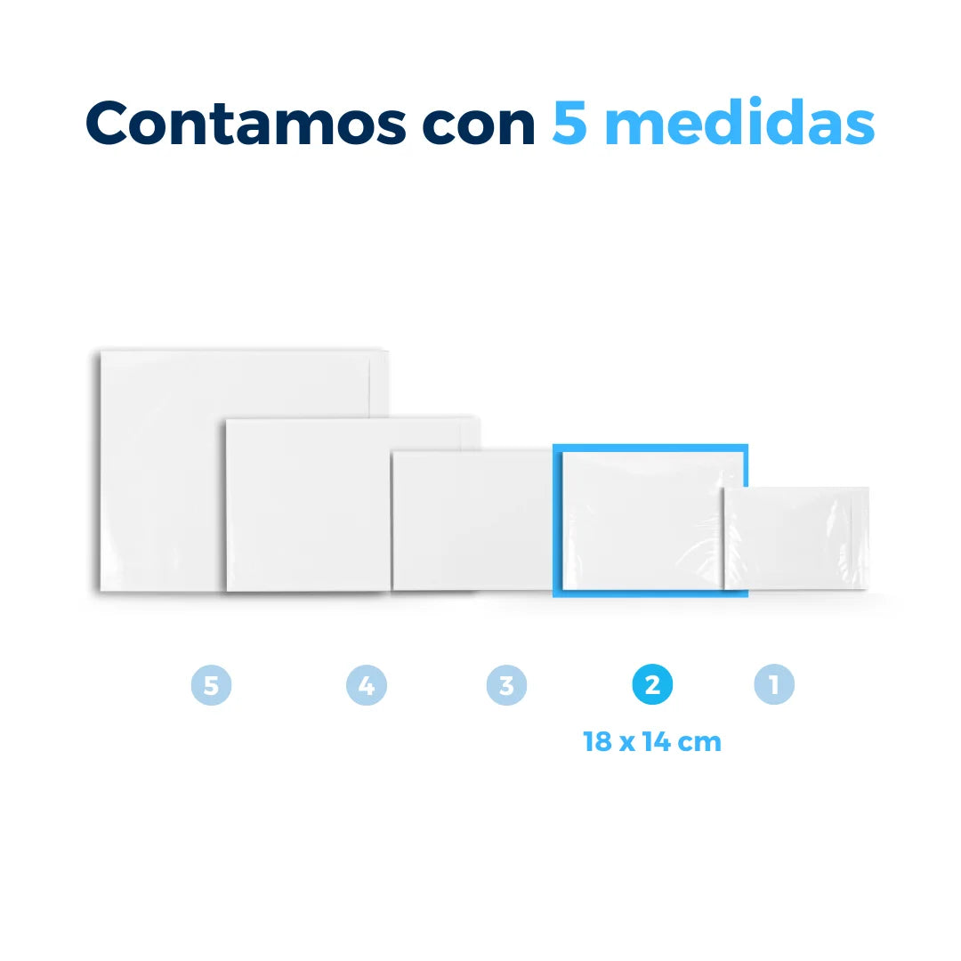 18 x 14 cm - #2 Sobres Packing List Cierre Lateral
