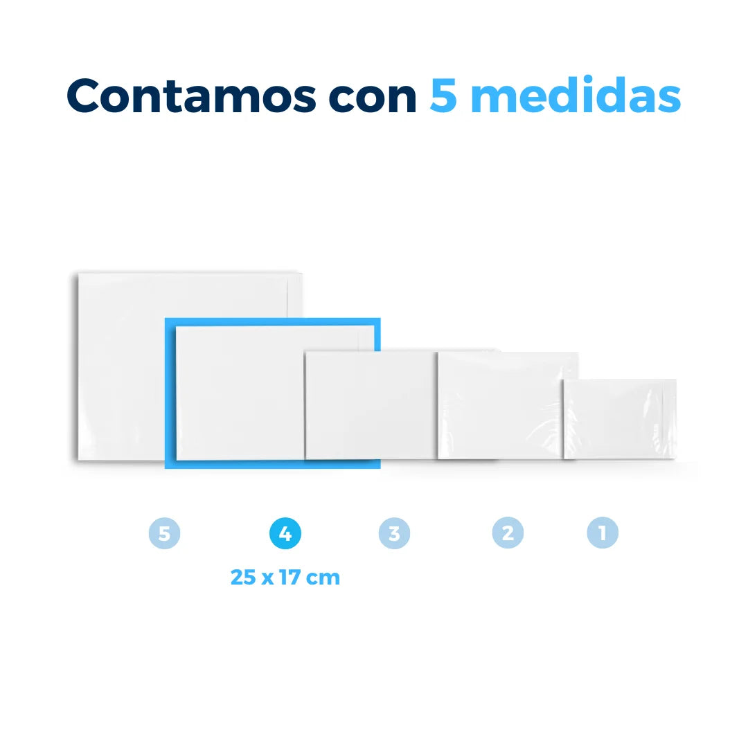 25 x 17 cm - #4 Sobres Packing List Cierre Lateral