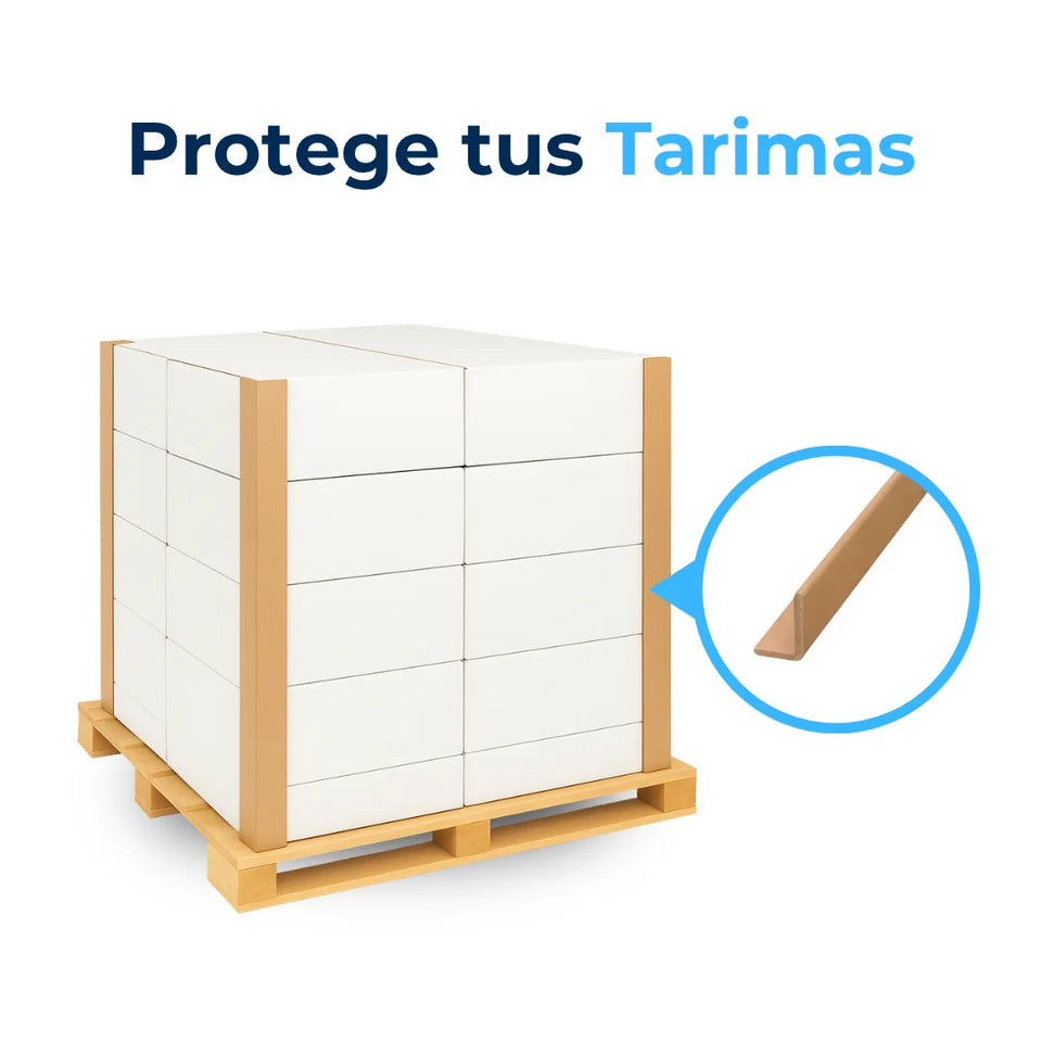 5 x 5 x 200 cm - Esquineros de Cartón | Paquete de 20 | Liner de Cartón 100% Reciclado | Café | Humedad: <11%