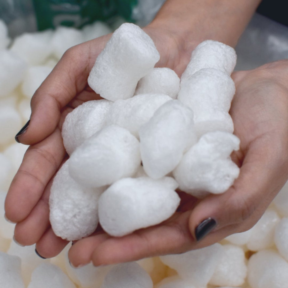 Cacahuate Biodegradable para Relleno de Cajas | Almidón (maíz y Patata) | Blanco