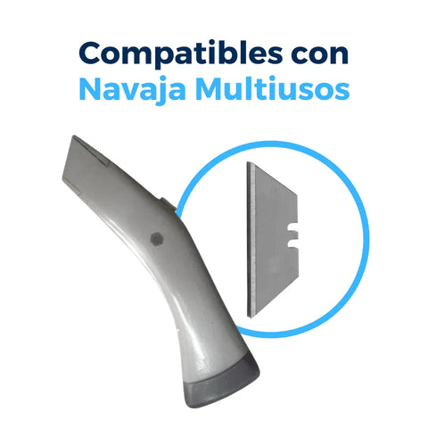 Repuesto de Navaja Multiusos | Paquete de 10 | Acero | Plateado
