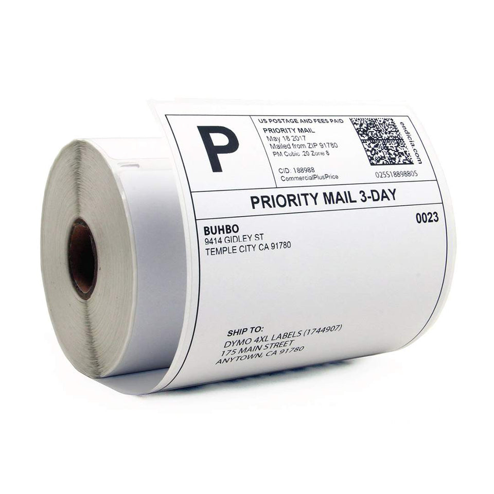 Etiquetas Térmicas Directas - 4 x 6" para Dymo 4XL (1744907) | Papel Térmico | Blanca | En Rollo
