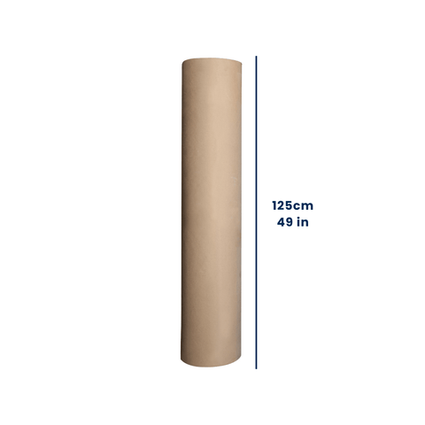 Rollo De Papel Kraft Marrón Reciclado - 750 Mm X 10 M, 90 G/m², Biodegradable, Para Embalaje