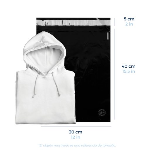 30 x 40 cm - Bolsas para Envíos Negras | Paquete de 100 | Premium