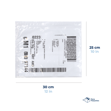 30 x 25 cm Sobres Packing List Cierre Superior | Paquete de 100 | Polietileno CPP/CPE y Papel | Transparente