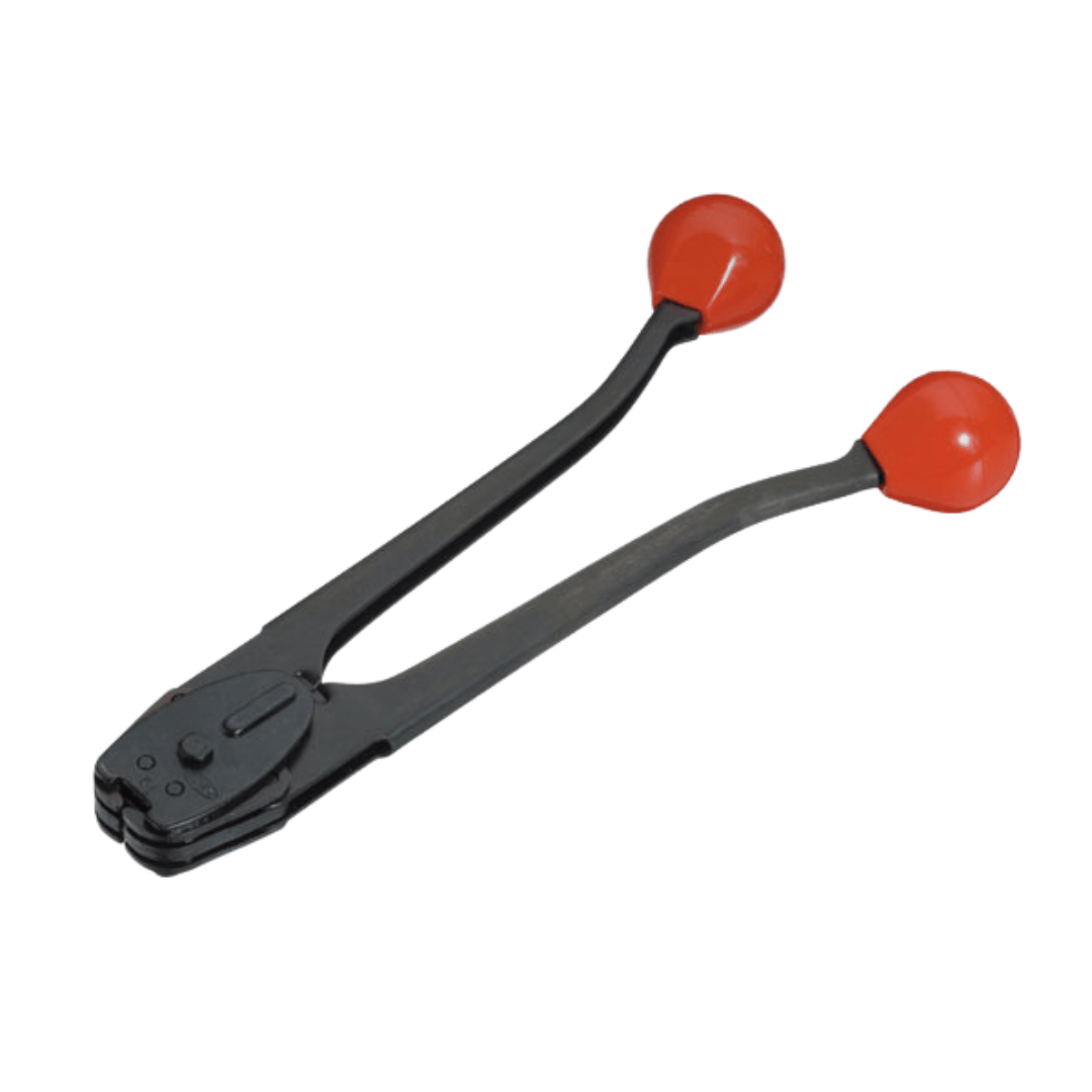 Selladora de Doble Muesca para Flejes de Acero de 3/8" (C3103) | Negro con Rojo