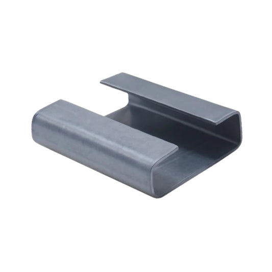 Sellos AC de Acero Galvanizado para Fleje de Acero - 5/8" Cerrado | Paquete de 1000 | Gris Plata | Cal. 24