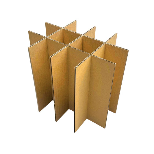 12 Divisiones - Separadores de Cartón para 12 Botellas de 355 ml | Paquete de 25 | Papel Kraft | Café | 21 ECT
