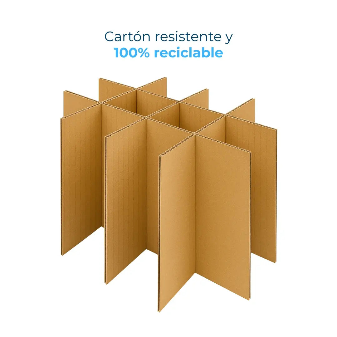 12 Divisiones - Separadores de Cartón para Botellas