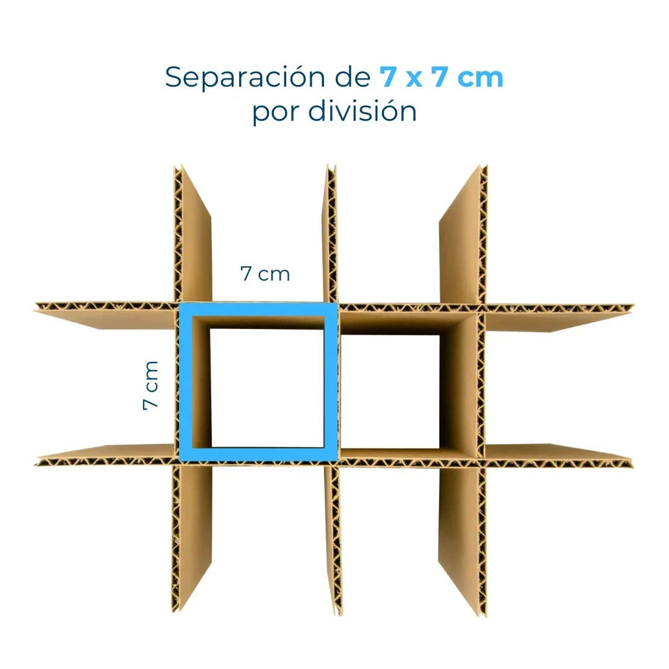 12 Divisiones - Separadores de Cartón para 12 Botellas de 355 ml | Paquete de 25 | Papel Kraft | Café | 21 ECT