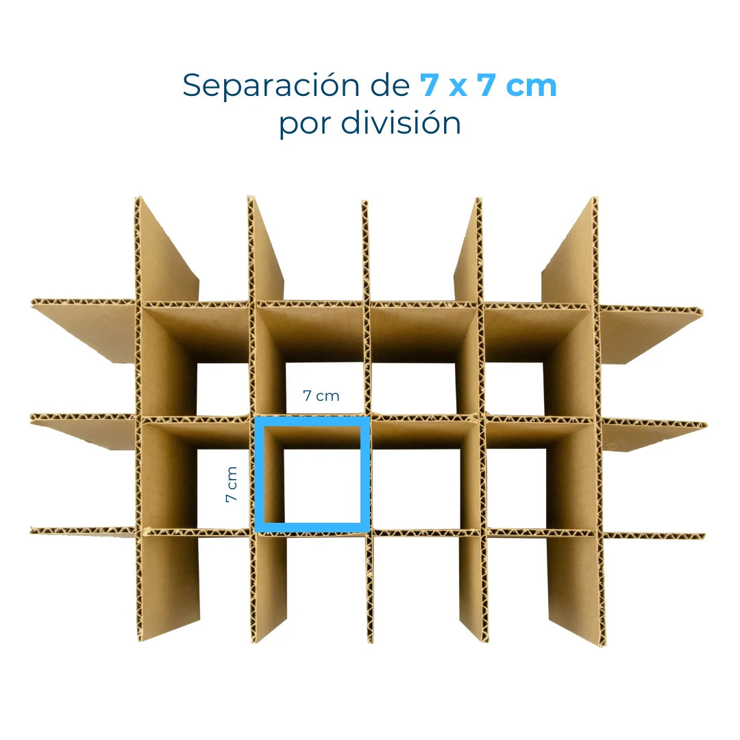 24 Divisiones - Separadores de Cartón para Botellas