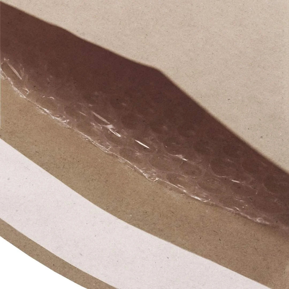36 x 50 cm Sobres con Burbuja Kraft | Paquete de 50 | Papel 100% Reciclado | Café