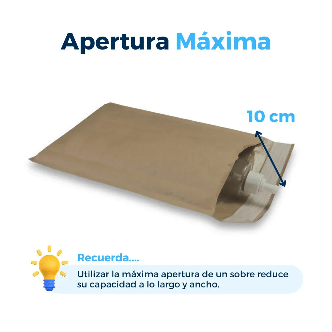 18 x 30 cm Sobres con Burbuja Kraft | Paquete de 100 | Papel 100% Reciclado | Café