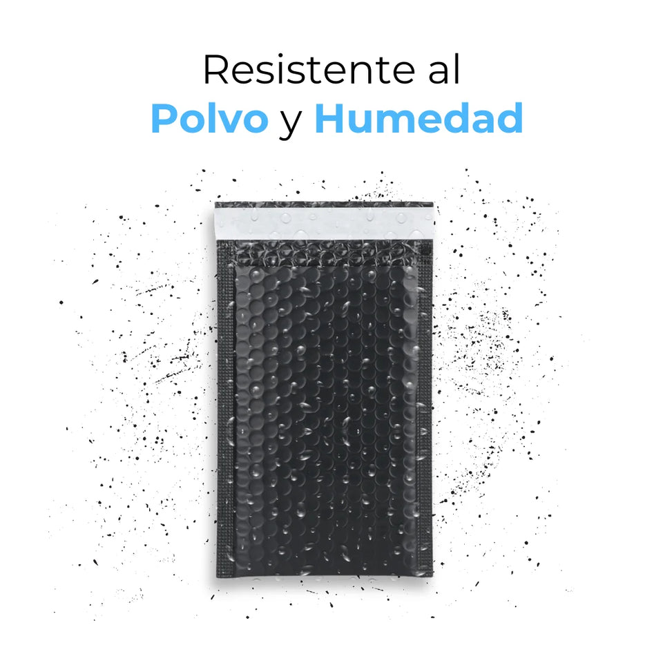 26 x 40 cm Sobres con Burbuja Negros | Paquete de 100 | Polietileno