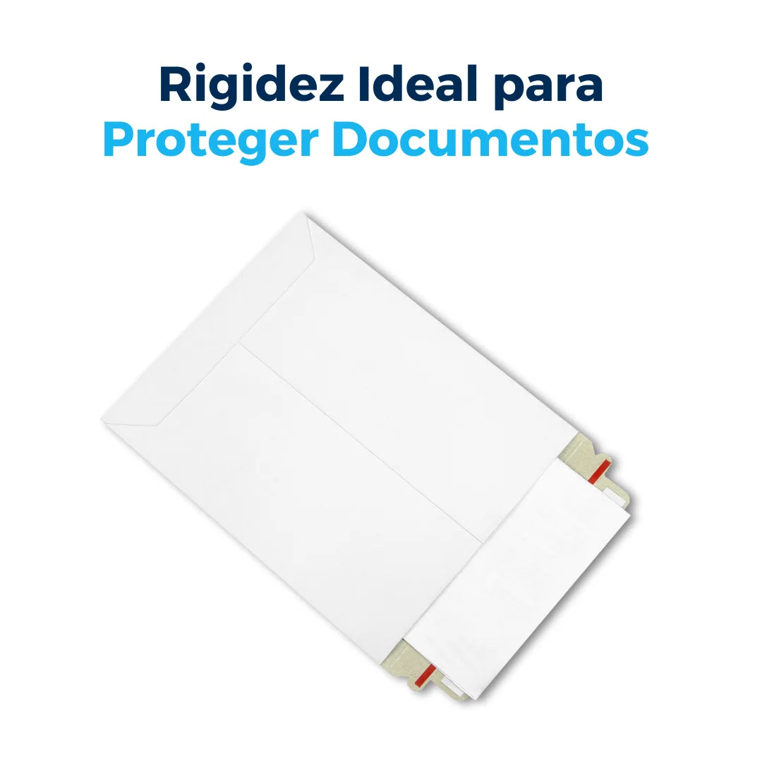 15 x 20 cm - #1 Sobres Rígidos Blancos para Documentos