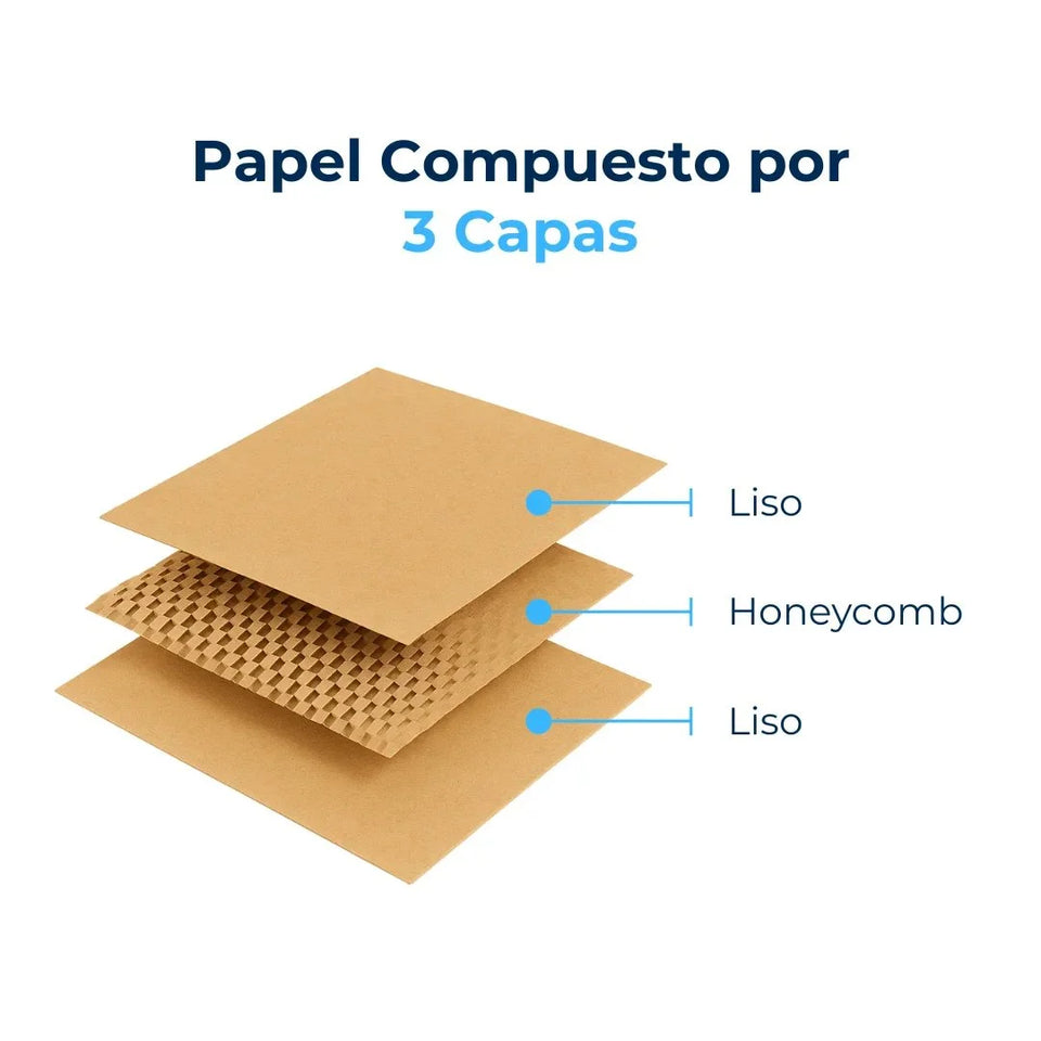 36 x 50 cm Sobres de Papel Kraft Honeycomb | Paquete de 50 | Papel Kraft 100% Reciclado | Café
