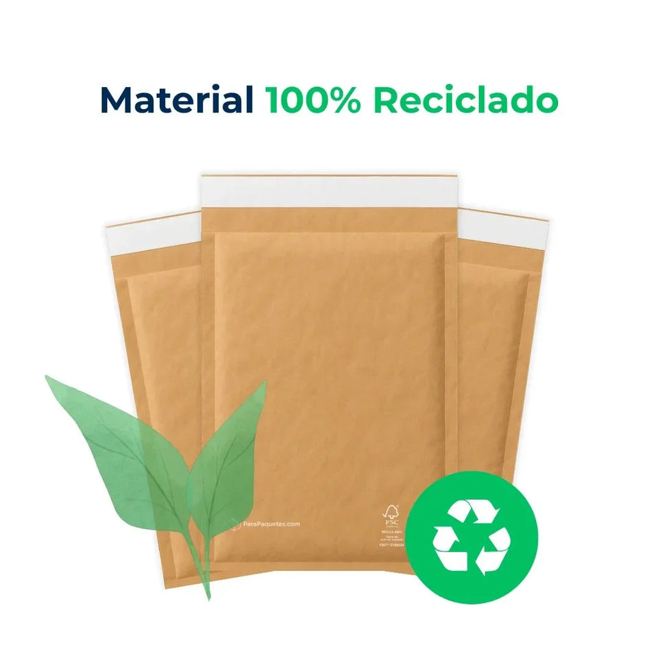 36 x 50 cm Sobres de Papel Kraft Honeycomb | Paquete de 50 | Papel Kraft 100% Reciclado | Café