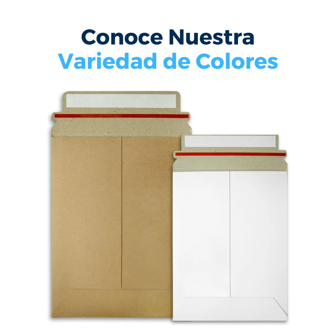 15 x 20 cm - #1 Sobres Rígidos Blancos para Documentos