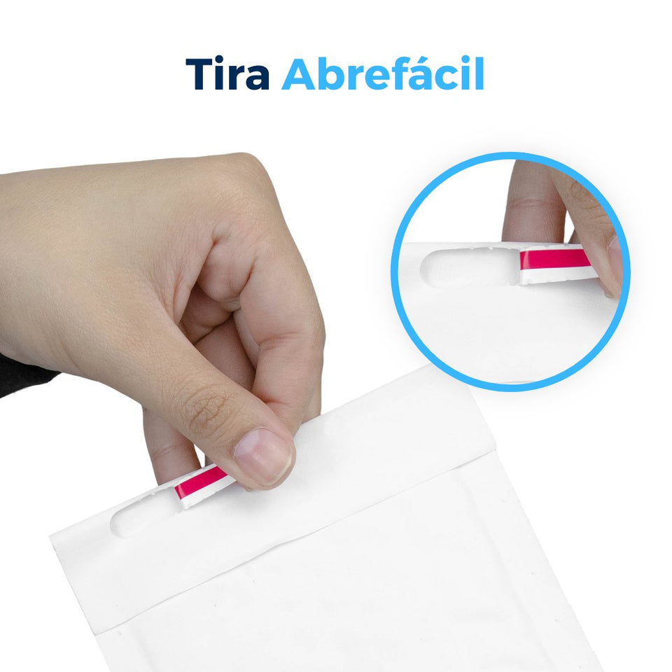 36 x 50 cm Sobres con Burbuja Blancos | Paquete de 50 | Papel 100% Reciclado | Tira Abre Fácil