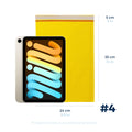 24 x 35 cm - #4 Sobres con Burbuja Amarillos