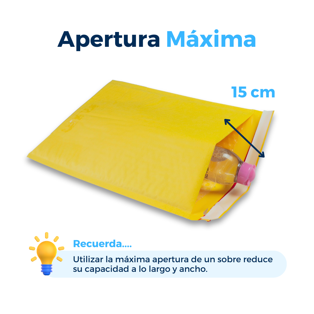 24 x 35 cm - #4 Sobres con Burbuja Amarillos