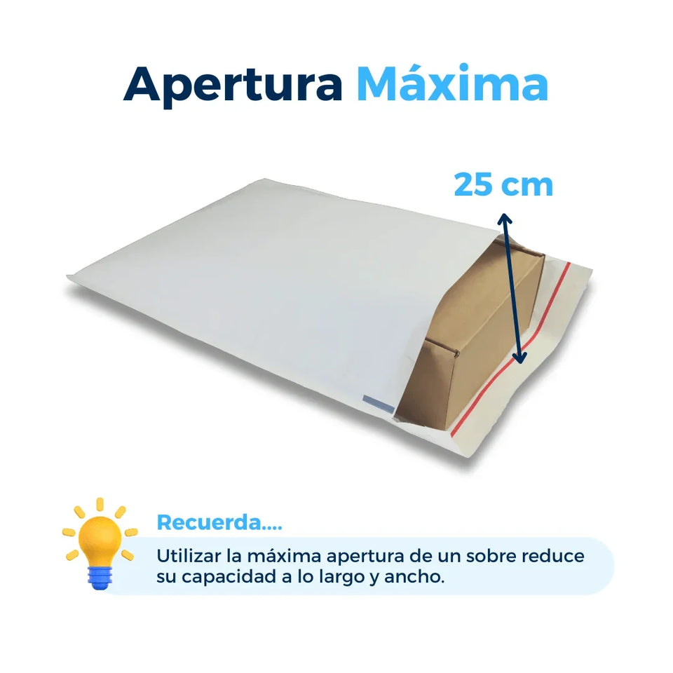 36 x 50 cm Sobres con Burbuja Blancos | Paquete de 50 | Papel 100% Reciclado | Tira Abre Fácil