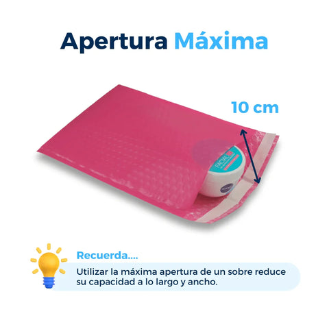 15 x 25 cm Sobres con Burbuja Rosas | Paquete de 250 | Polietileno