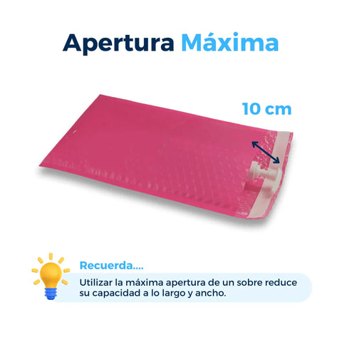 18 x 30 cm Sobres con Burbuja Rosas | Paquete de 100 | Polietileno