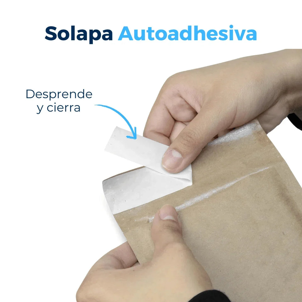 36 x 50 cm Sobres con Burbuja Kraft | Paquete de 50 | Papel 100% Reciclado | Café