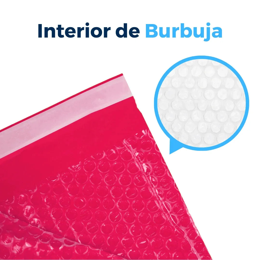 10 x 20 cm - #000 Sobres con Burbuja Rosas