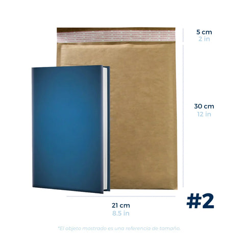 21 x 30 cm Sobres con Burbuja Kraft | Paquete de 100 | Papel 100% Reciclado | Café