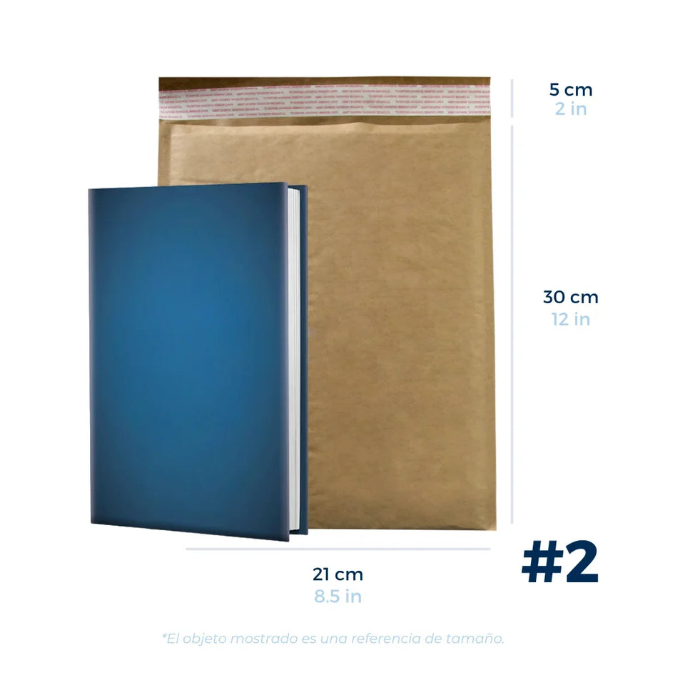 21 x 30 cm Sobres con Burbuja Kraft | Paquete de 100 | Papel 100% Reciclado | Café