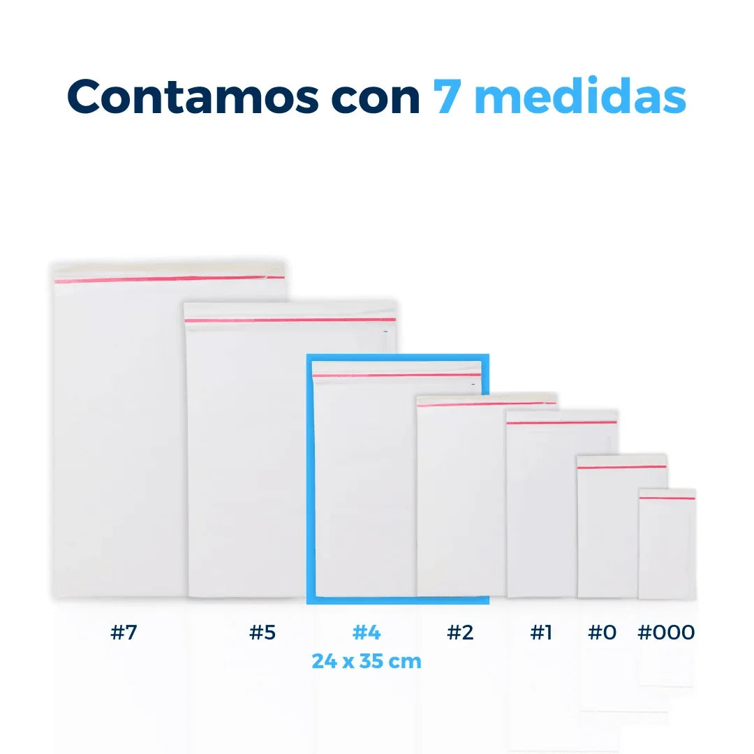 24 x 35 cm - #4 Sobres con Burbuja Blancos