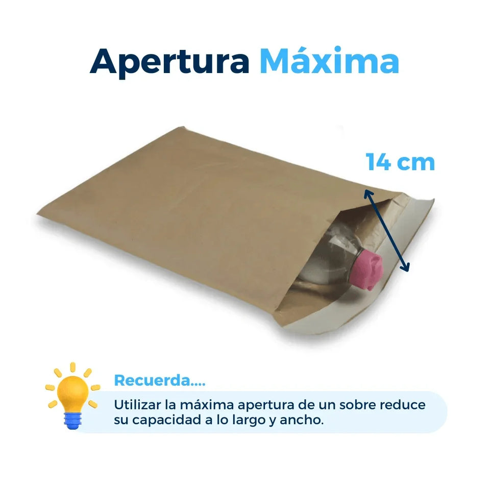 21 x 30 cm Sobres con Burbuja Kraft | Paquete de 100 | Papel 100% Reciclado | Café