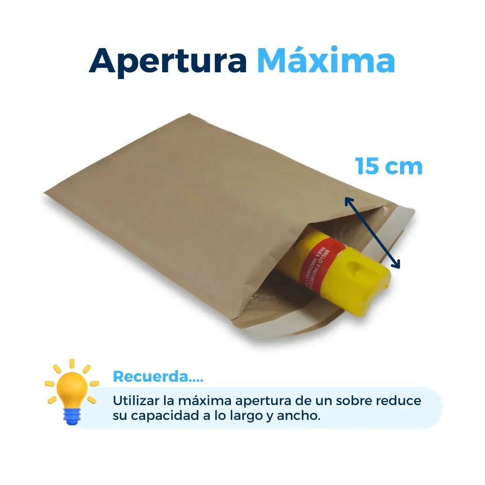 24 x 35 cm Sobres con Burbuja Kraft | Paquete de 100 | Papel 100% Reciclado | Café