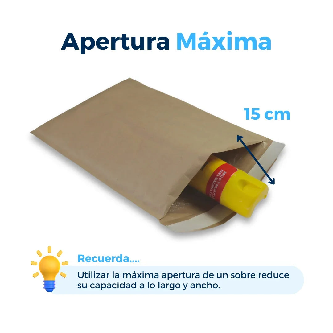 Sobres con Burbuja Kraft #4 24 x 35 cm. Con tableta electrónica como referencia de tamaño. Para Paquetes.