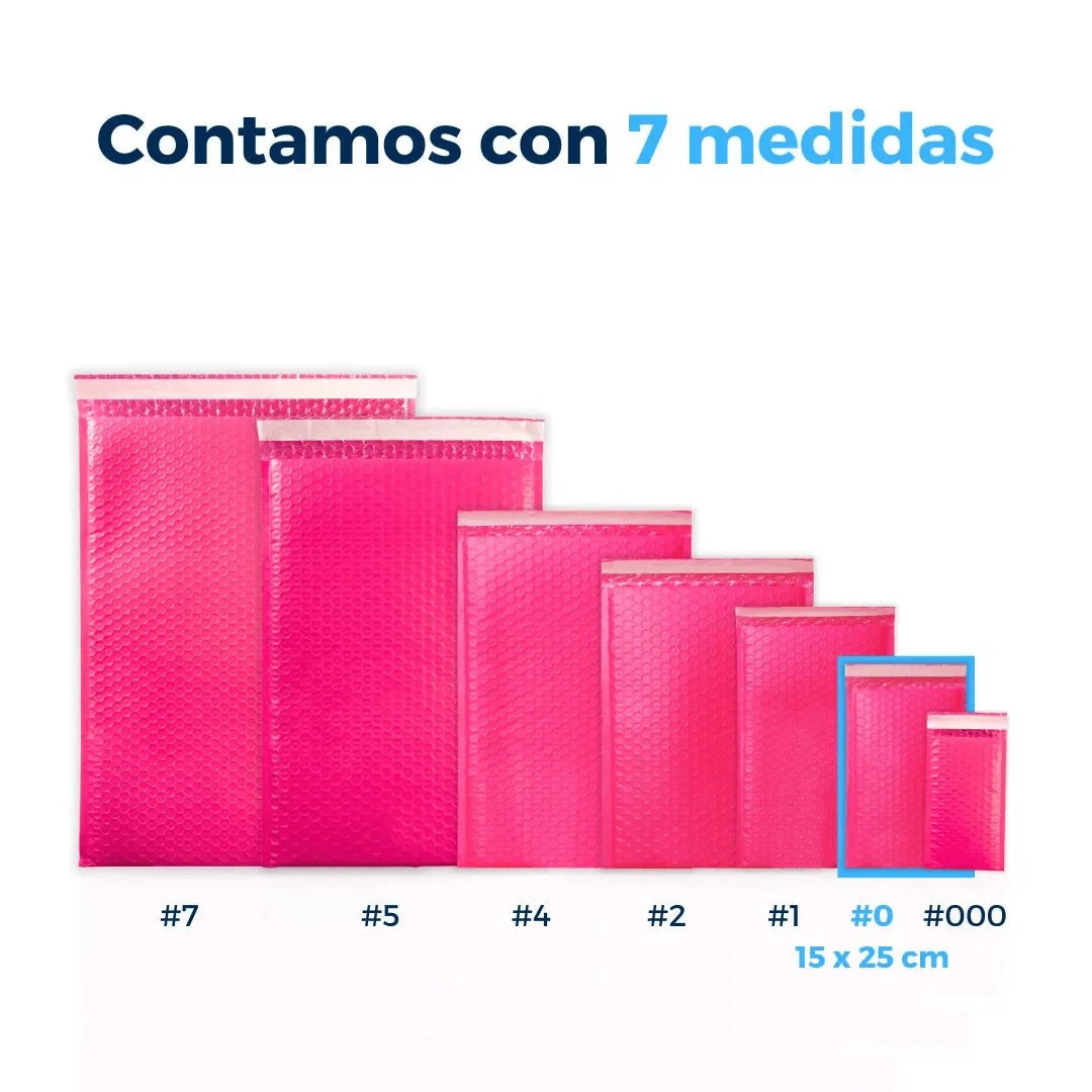 15 x 25 cm - #0 Sobres con Burbuja Rosas