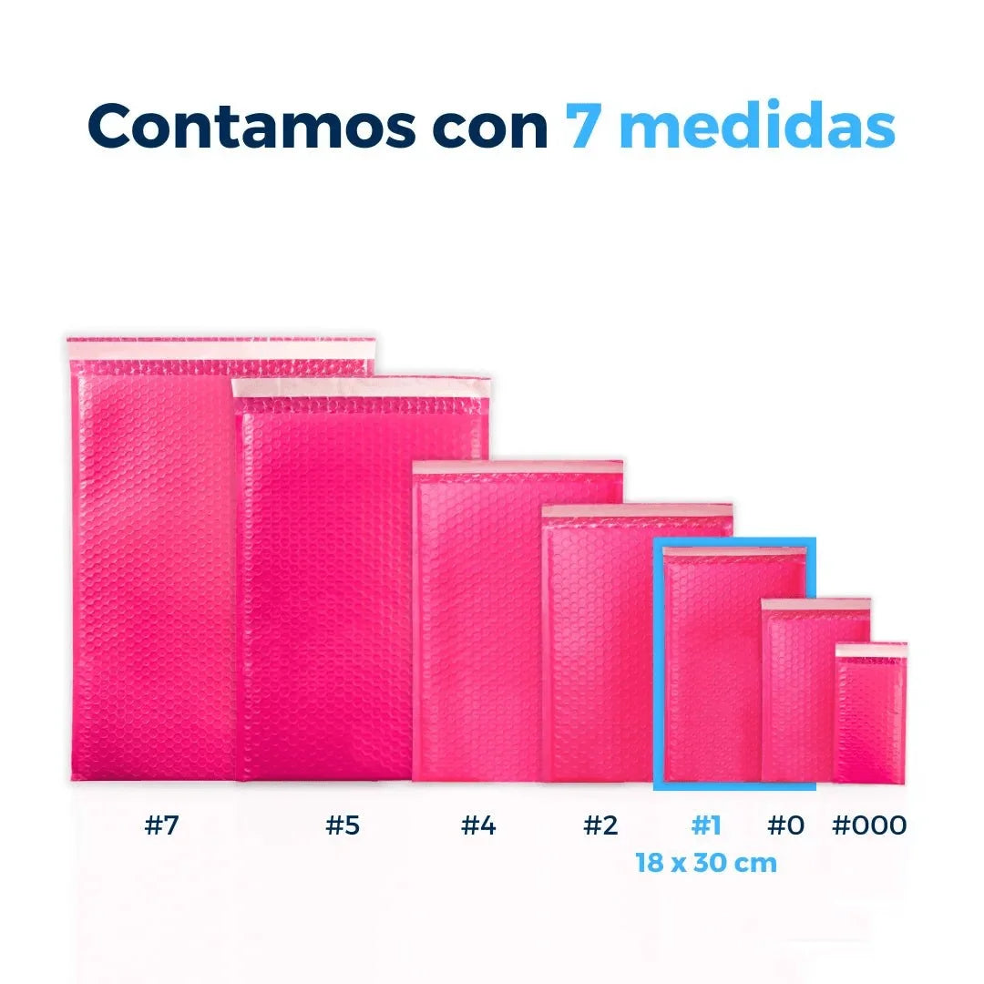 18 x 30 cm - #1 Sobres con Burbuja Rosas