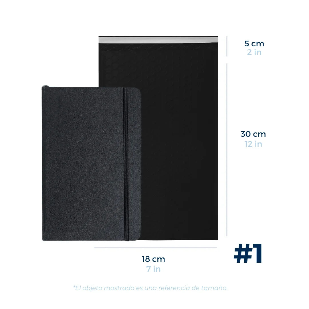 18 x 30 cm - #1 Sobres con Burbuja Negros