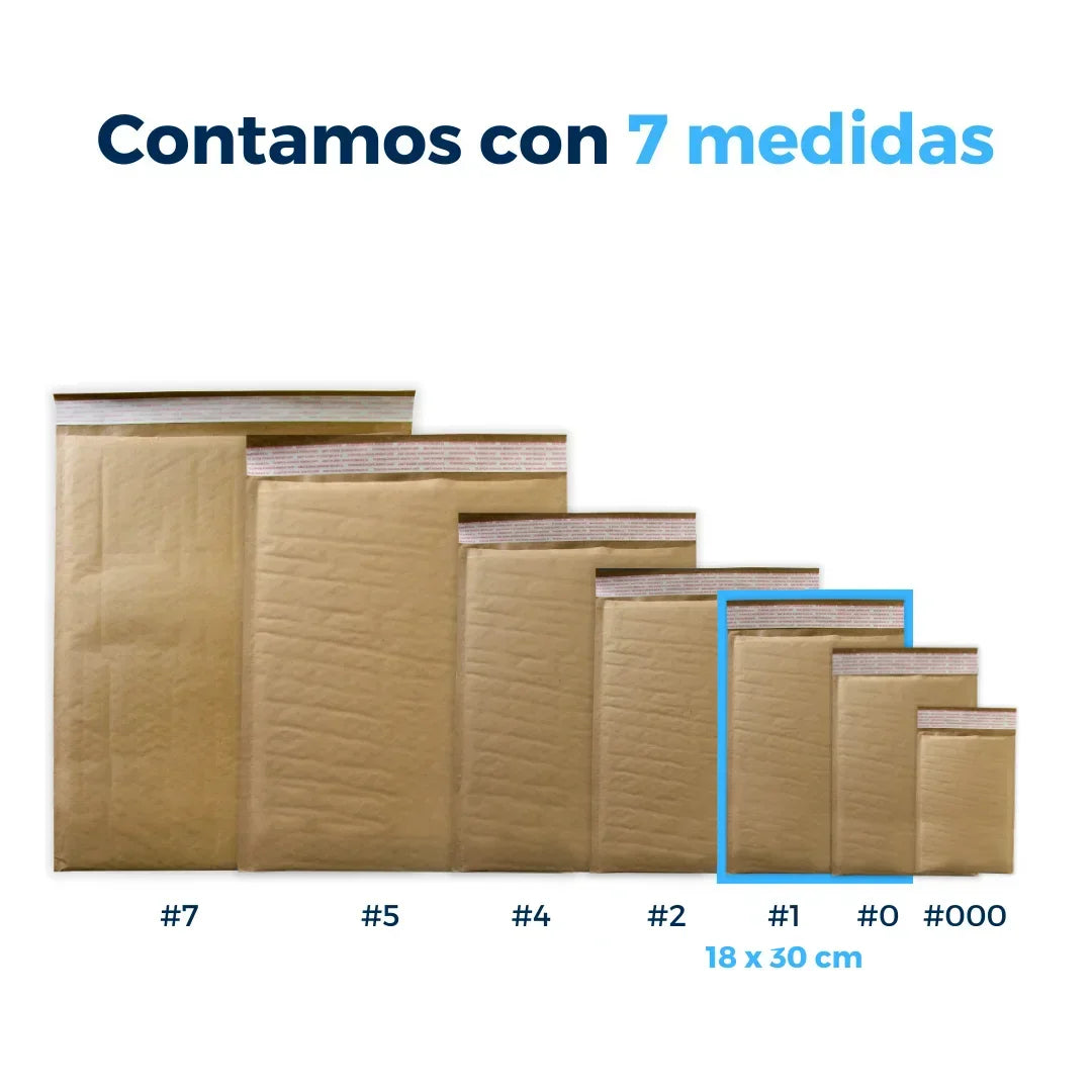 18 x 30 cm - #1 Sobres con Burbuja Kraft