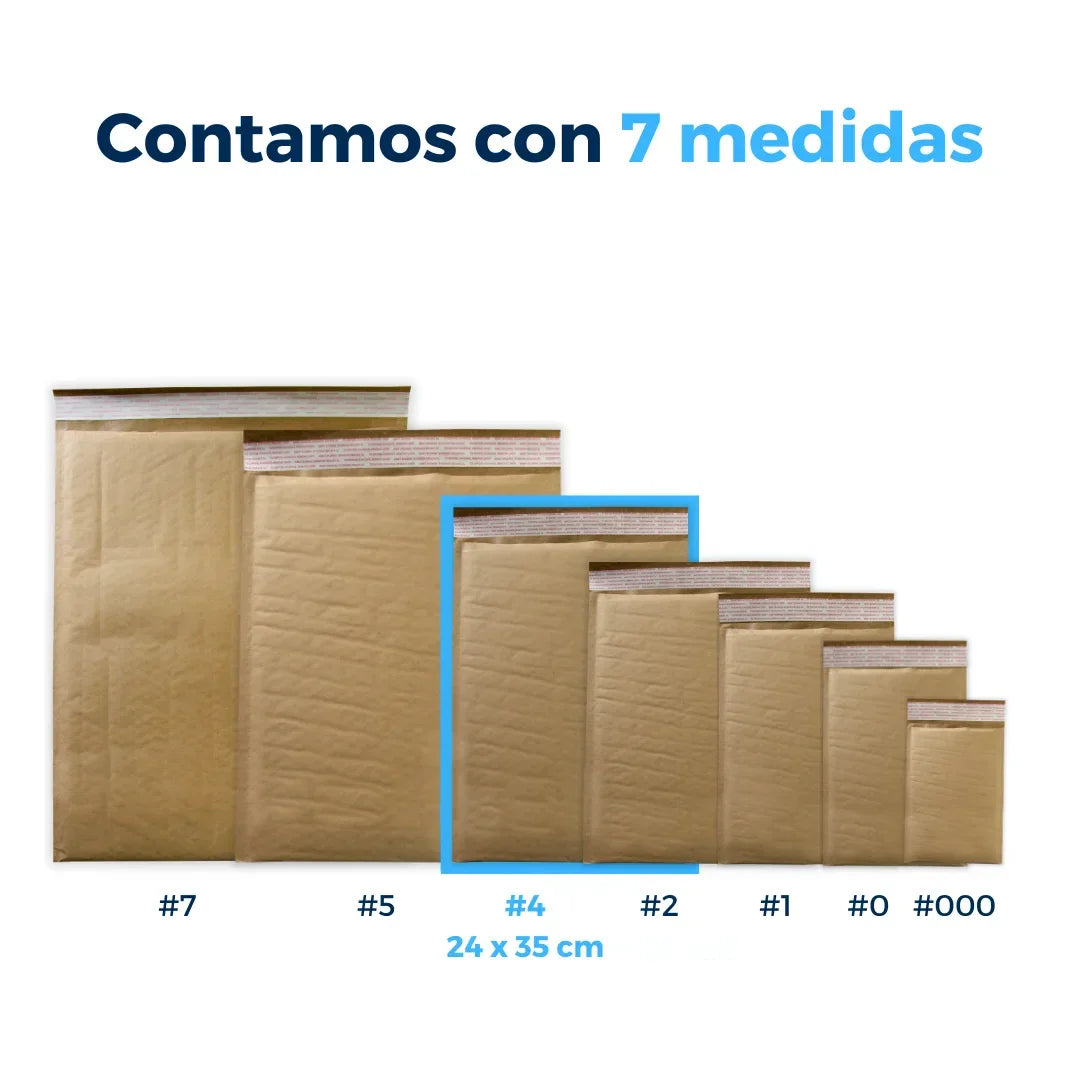 24 x 35 cm - #4 Sobres con Burbuja Kraft