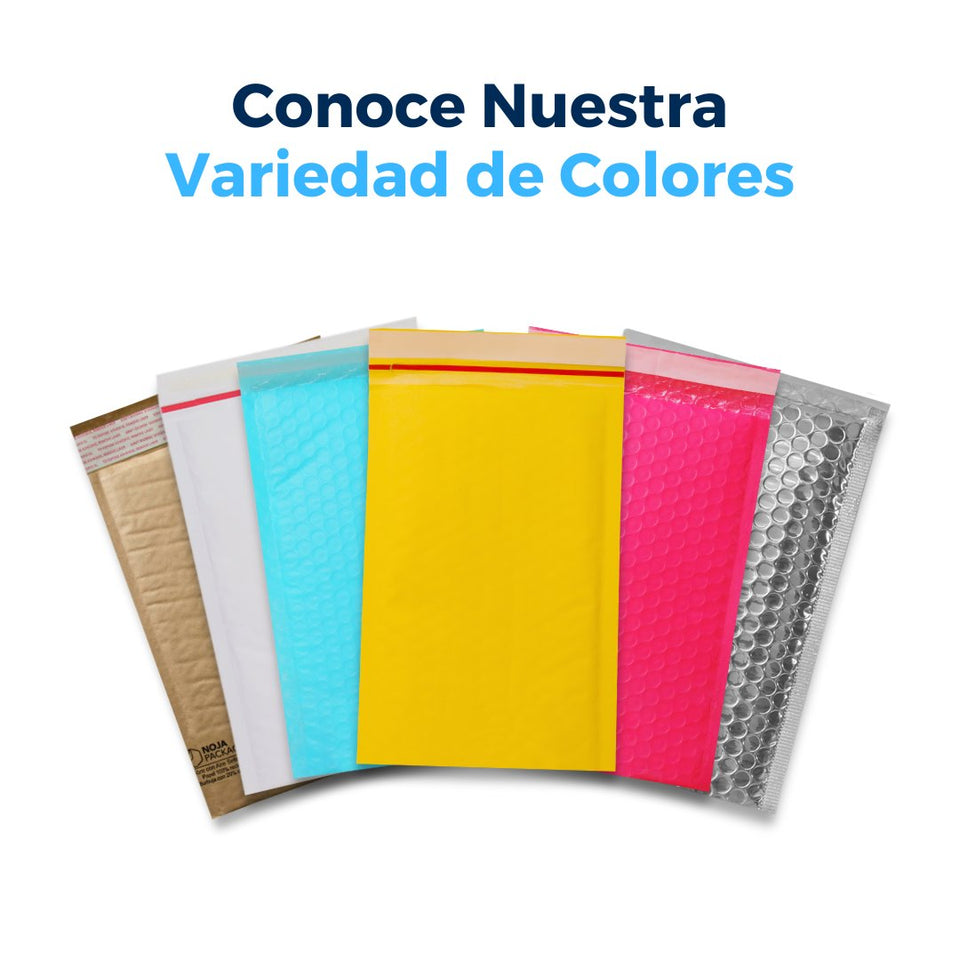 26 x 40 cm Sobres con Burbuja Azules | Paquete de 100 | Polietileno