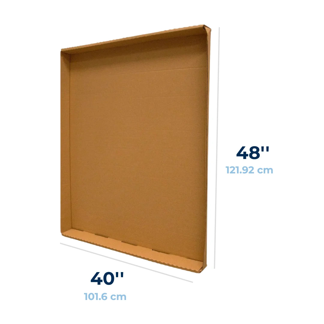 48" x 40" (121.92 x 101.6 cm) - Tapas para Caja Gaylord de Doble Corrugado | Paquete de 10 | Papel Kraft | 32 ECT