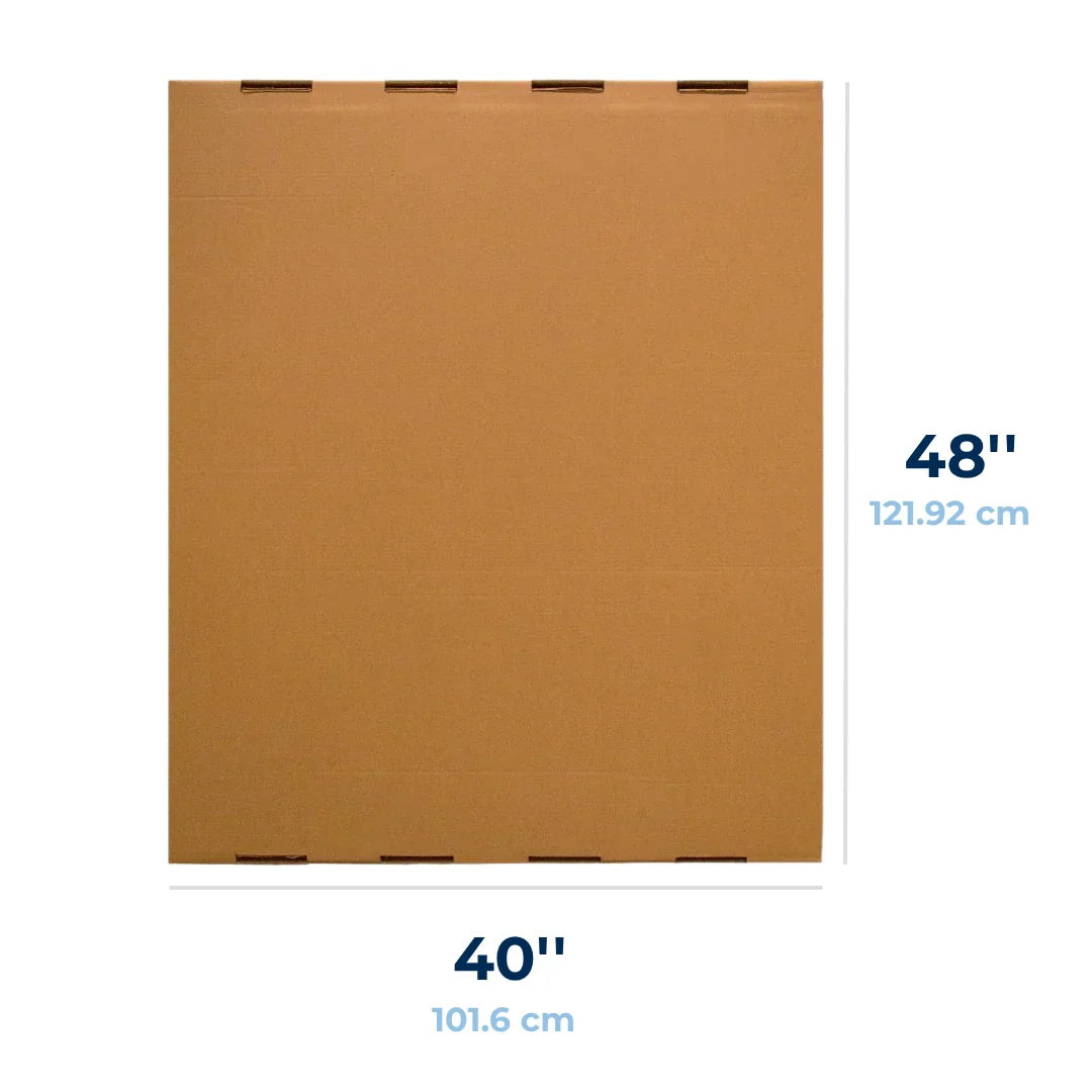 48" x 40" (121.92 x 101.6 cm) - Tapas para Caja Gaylord de Doble Corrugado | Paquete de 10 | Papel Kraft | 32 ECT