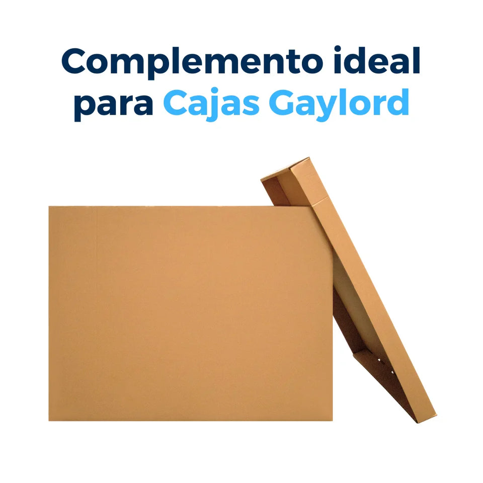 48" x 40" (121.92 x 101.6 cm) - Tapas para Caja Gaylord de Doble Corrugado | Paquete de 10 | Papel Kraft | 32 ECT