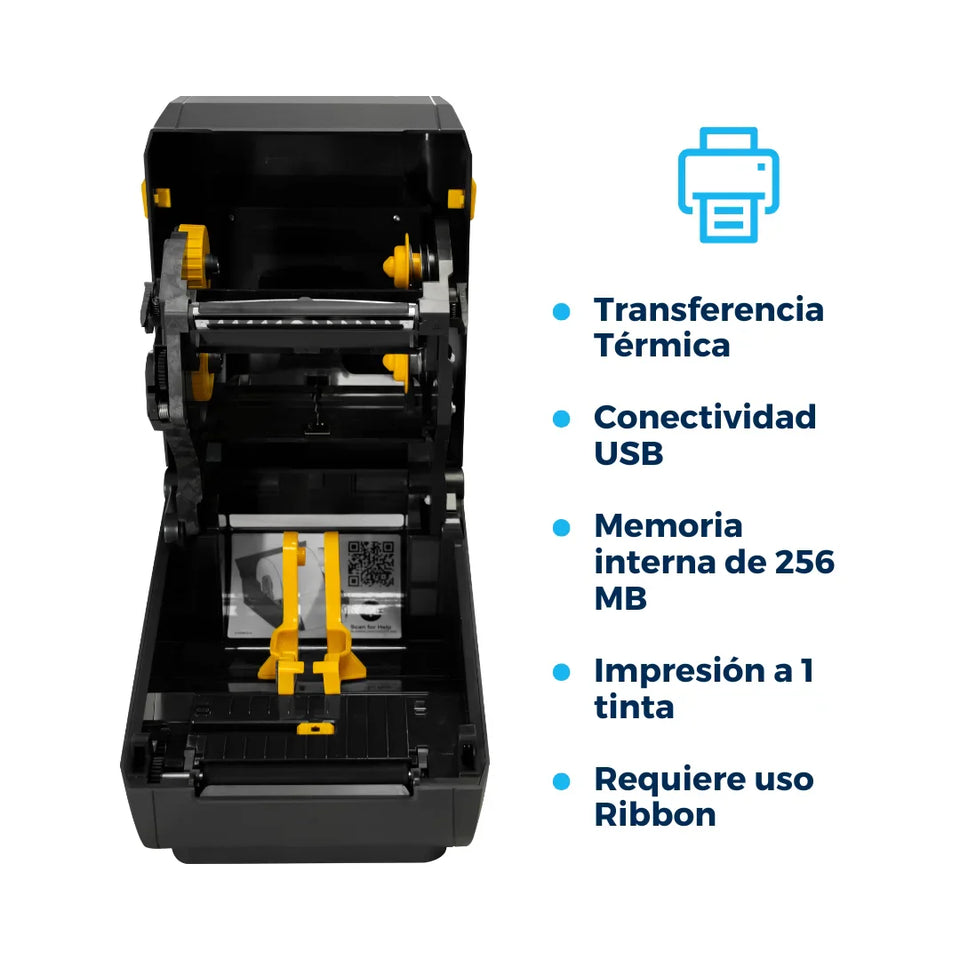 Impresora Zebra ZD220 - Transferencia Térmica | Negro