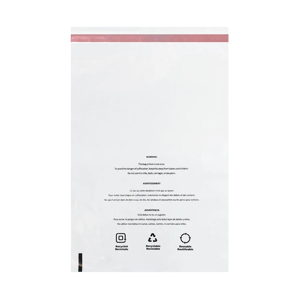 30 x 38 cm - Bolsas con Advertencia de Asfixia