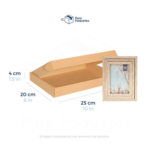25 x 20 x 4 cm - Cajas de Cartón con Pestañas | Paquete de 25 | Papel Kraft | 32 ECT | Para Envíos con Pestañas