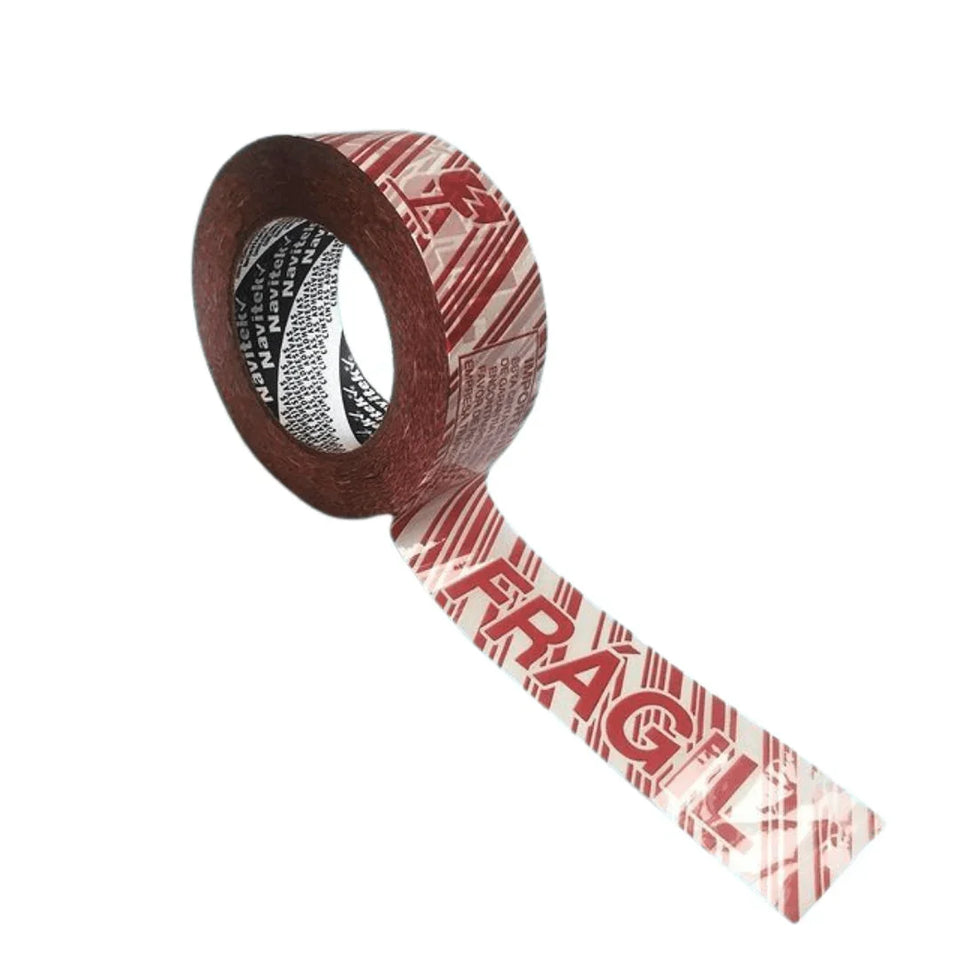 48 mm x 150 m - Cinta Adhesiva con Leyenda "Frágil" | Roja
