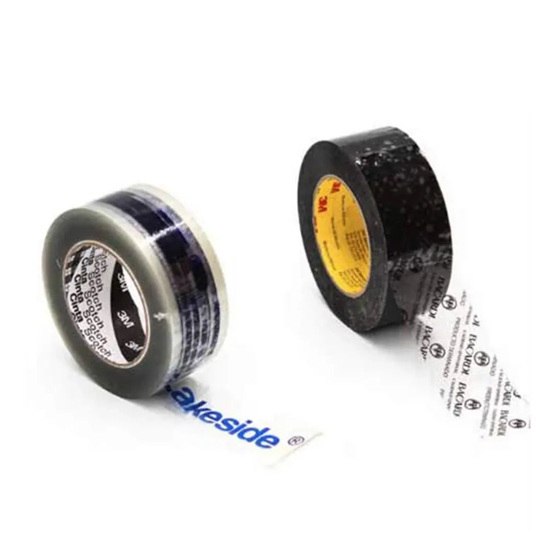 48 mm x 100 m - Cinta Adhesiva Personalizada Transparente a 2 Tintas
